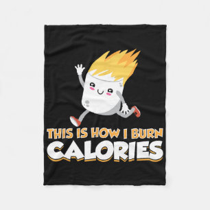 Süße Marshmallow-S'mores-Kleidung Wie ich Kalorien Fleecedecke