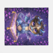 Süße Masken-Drache-Fliesdecke Fleecedecke (Vorderseite (Horizontal))
