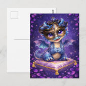 Süße Masken-Drache Postkarte (Vorne/Hinten)