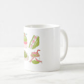 Süße Matcha-Erdbeer-Desserts und -Getränke Kaffeetasse (VorderseiteRechts)