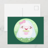 Süße Matcha-Latte-Geister Postkarte (Vorne/Hinten)