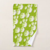 Süße Matcha-Latte-Kunst Nahtloses Muster Badhandtuch Set (Handtuch)