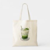 Süße Matcha-Latte-Tragetasche Tragetasche (Rückseite)