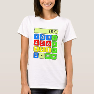 Süße Mathe-Rechner-Zahlen Cartoon T-Shirt Kinder