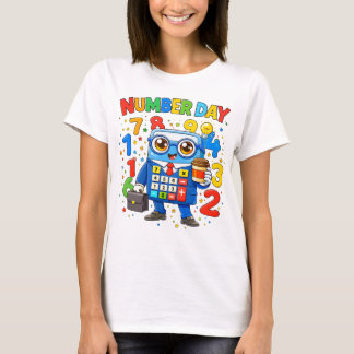 Süße Mathe Zahlen Roboter Zahl Tag T-Shirt KidsUK