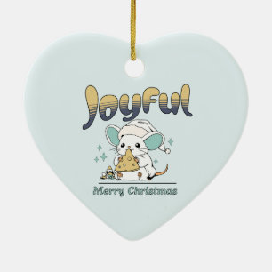 Süße Maus Frohe Weihnachten Keramik Ornament
