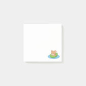 Süße Maus in einem Blattboot Post-it Klebezettel (Vorderseite)