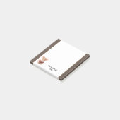 Süße Maus mit Buch Post-it Klebezettel (angewinkelt)