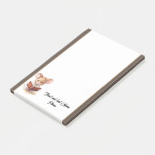 Süße Maus mit Buch Post-it Klebezettel (angewinkelt)