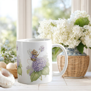 süße Maus mit Schmetterlingsflügeln Kaffeetasse