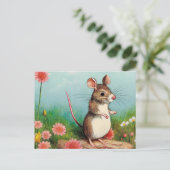 Süße Maus Postkarte (Stehend Vorderseite)