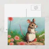 Süße Maus Postkarte (Vorne/Hinten)