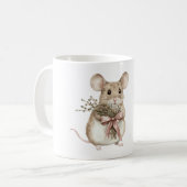 Süße Maus Rosen Rosa Schleife Kaffeetasse (Vorderseite Links)
