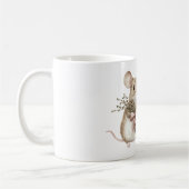 Süße Maus Rosen Rosa Schleife Kaffeetasse (Links)