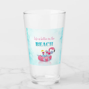 Süße Maus Stylische Strand Glas