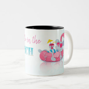 Süße Maus Stylischer Strand Zweifarbige Tasse