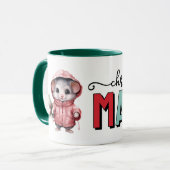 Süße Maus Weihnachtszauber Tasse (Vorderseite Links)