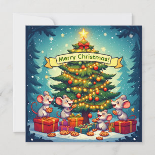Süße Mäuse Kekse Weihnachtsbaum Fröhlich Festlich