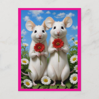 süsse Mäuse Postkarte