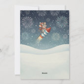 Süße Mäuse Silvesterfeuerwerk Feiertagskarte (Rückseite)