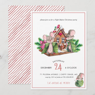 Süße Mäuse   Weihnachtsfeier-Einladung Einladung