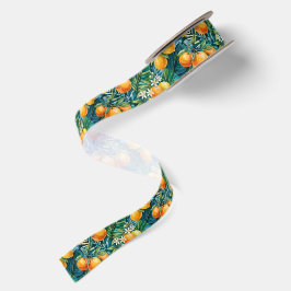 Süße mediterrane Orange Zitronen Aquarell Zitrusfr Satinband
