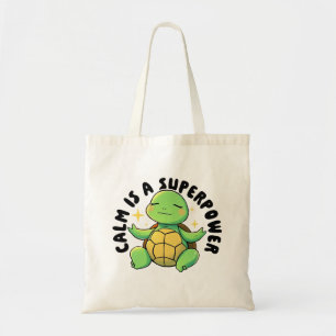 Süße meditierende Schildkröten-Illustration für ps Tragetasche