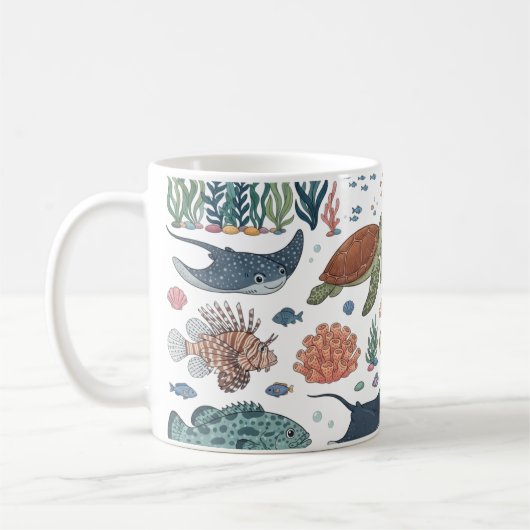 Süße Meeresbewohner Kaffeetasse (Links)