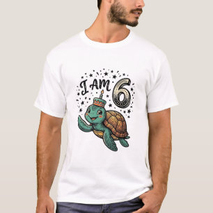 Süße Meeresschildkröte 6. Geburtstag Vintage-Shirt T-Shirt