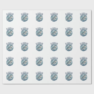 Süße Meeresschildkröte Ich bin 6 Geburtstag Vintag Geschenkpapier
