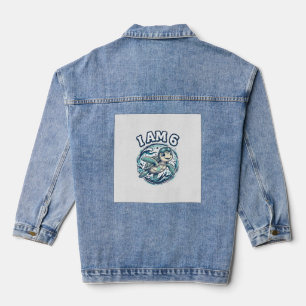 Süße Meeresschildkröte Ich bin 6 Geburtstag Vintag Jeansjacke