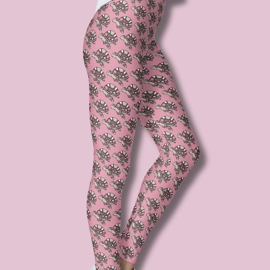 Süße Meeresschildkröte rosa Leggings