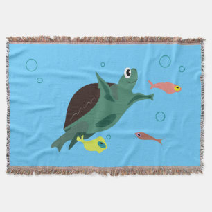 Süße Meeresschildkröte Unterwasser-Kunst Decke