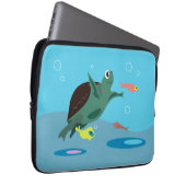 Süße Meeresschildkröte Unterwasser-Kunst Laptopschutzhülle (Vorne Rechts)