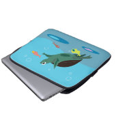 Süße Meeresschildkröte Unterwasser-Kunst Laptopschutzhülle (Vorne Knopf)