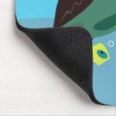 Süße Meeresschildkröte Unterwasser-Kunst Mousepad (Ecke)