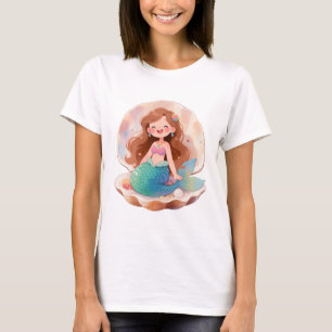 Süße Meerjungfrau Ästhetik Sticker Pastell Ozean M T-Shirt