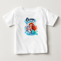 Süße Meerjungfrau Ozean Freunde Delfin Design