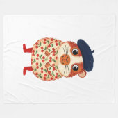 Süße Meerschweinchen-Barett-Decke Fleecedecke (Vorderseite (Horizontal))
