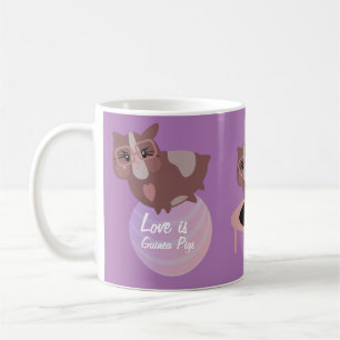 Süße Meerschweinchen beim Training Kaffeetasse