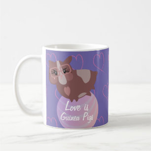 Süße Meerschweinchen beim Training Kaffeetasse