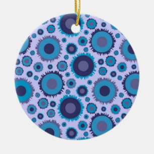 Süße mehrfarbige blaue Sonnenmuster Keramik Ornament