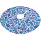 Süße mehrfarbige blaue Sonnenmuster Polyester Weihnachtsbaumdecke (Schrägansicht)