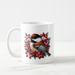 Süße Meisen-Vogelfreunde fügen Monogramm hinzu  Kaffeetasse