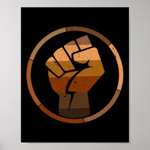 Süße Melanin-Faust Schwarzer Geschichtsmonat Schwa Poster