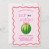 Süße Melone Erste Geburtstagsfeier Einladung (Vorderseite)