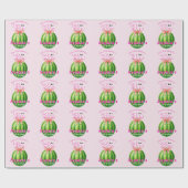 Süße Melone Erste Geburtstagsfeier Geschenkpapier (Flach)