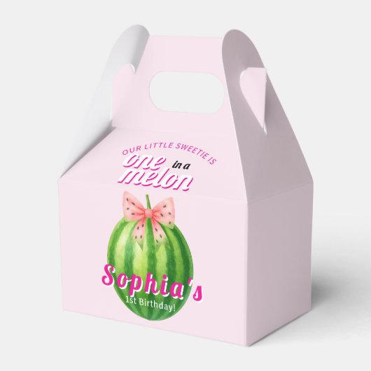 Süße Melone Erste Geburtstagsfeier Geschenkschachtel (Vorderseite)
