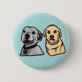 Süße Meme-Hunde Button (Vorderseite)