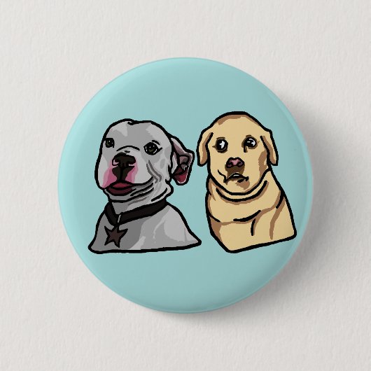 Süße Meme-Hunde Button (Vorderseite)